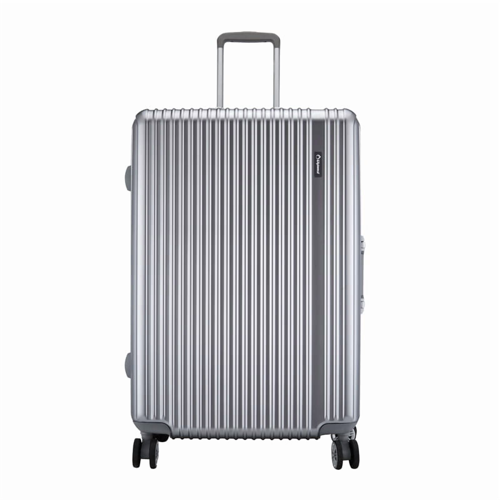 Diplomat Luggage , Aluminum Frame, Suitcase with TSA Lock Spinner Wheels, Silver