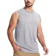 thumbnail image 1 of Posijego Débardeurs Décontractés pour Hommes à Col Rond, Sans Manches, pour Muscles, Chandails Sans Manches pour Hommes, Entraînement, Course, T-Shirts Débardeurs, 1 of 5