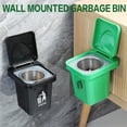 thumbnail image 2 of Lttoisl Stainless Steel Wall Mounted Trash Can & Ashtray with Lid, Compact Bathroom Waste Bin & Smoke Eliminator for Home & Office, Easy Clean Notch Design, Rust-Resistant, 7.3 x 7.3 x 9.5cm, 2 of 8