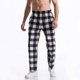 thumbnail image 1 of asjyhkr Mens Pajama Pants Drawstring Elastic Waist Lightweight Lounge Trousers with Pockets, 1 of 6
