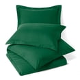 thumbnail image 2 of Nestl 3 Piece Duvet Cover Set, Luxury Bedding Duvet Cover with 2 Pillow Shams, Button Closure, Luxury 100% Super Soft Microfiber, Full (80"x90") - Hunter Green, 2 of 6