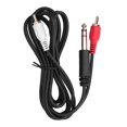 thumbnail image 4 of Qiilu 1.5M/4.9ft 6.35mm Gold‑Plated Plug Male To Dual Male Audio Cable Connector, 4 of 8