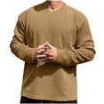 thumbnail image 2 of RXIRUCGD Haut/chemise à Manches Longues Respirant pour Homme, Mode Sport Décontractée Extérieur, Col Ras du Cou, Kaki, Taille : L, 2 of 7
