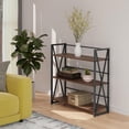 thumbnail image 4 of Isa 3-Tier Shelf Graphite and Walnut, 4 of 8