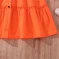 thumbnail image 4 of 2025 Girls Dress Fall Long Sleeve Tiered Flared Flowy Bphp Floral Midi Dresses Orange, 4 of 9