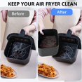 thumbnail image 3 of 2 Pcs Pot en Silicone pour Friteuse à Air Chaud avec 4 Doublures Réutilisables Panier en Silicone de Qualité Alimentaire pour Friteuses à Double Panier, 3 of 11
