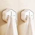 thumbnail image 1 of LSLJS Non Punched Towels Cloths Storage Plugs Household Kitchen Bathroom Wall Adhesive Hooks Door Hooks Rear Hooks 2 PCS, 1 of 7