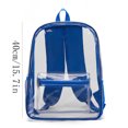 thumbnail image 2 of EGNMCR Tools&Home Improvement Waterproof Clear Plastic Backpack Zipper Multi Pocket Transparent Daypack School Stadium Bag transparent backpack, 2 of 5