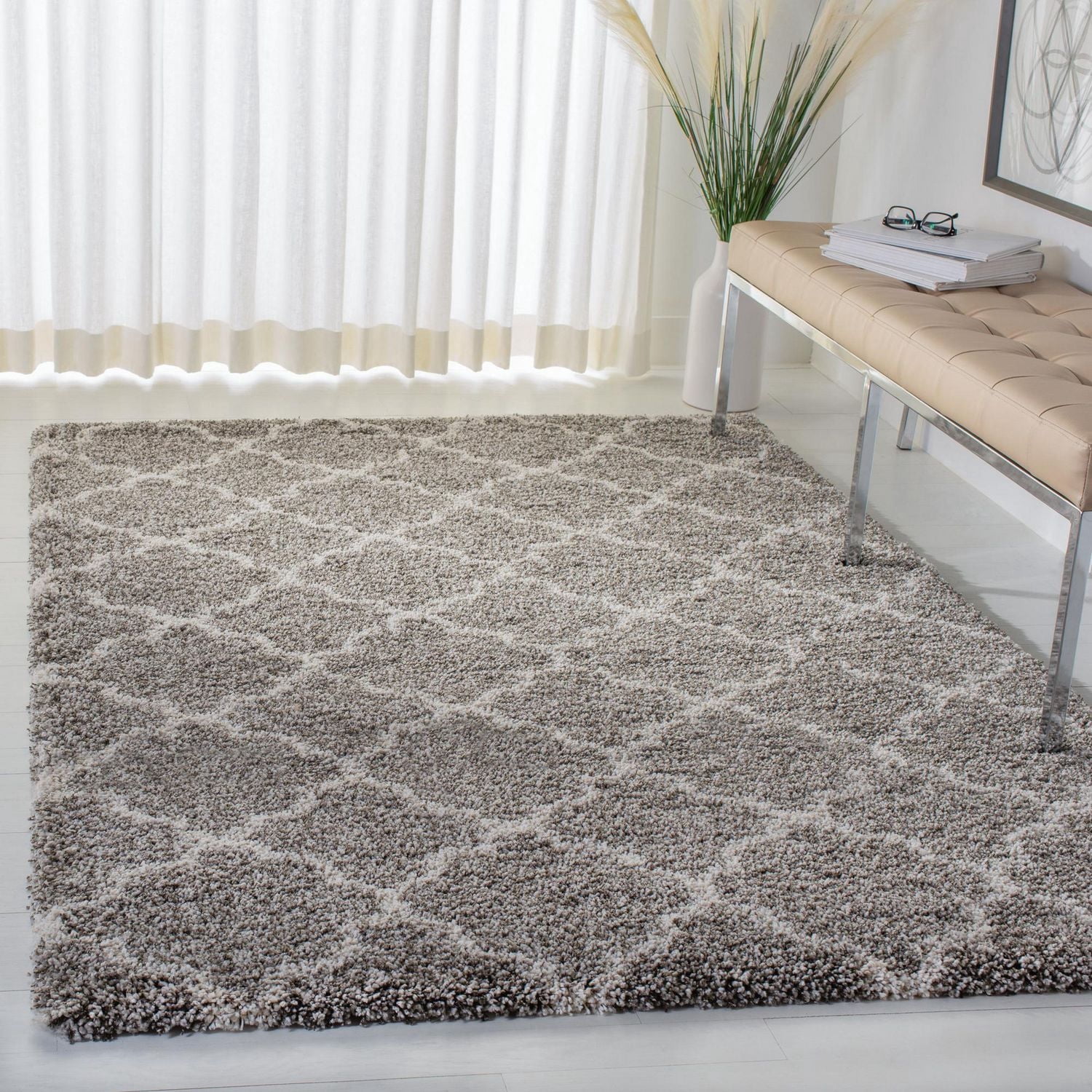 Safavieh Hudson Jaye Tapis Géométrique Shag