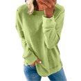 thumbnail image 1 of Pxiakgy Chandail Décontracté à Manches Longues Col Rond Couleur Unie pour Femmes Automne Hiver Menthe + S, 1 of 5