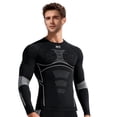 thumbnail image 2 of Mceream Chandail Thermique à Col Rond pour Homme Doublé en Molleton Ski Cyclisme Chasse Couche de Base de Compression, Chaud, Séchage Rapide Gris TG, 2 of 5