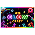 thumbnail image 1 of Neon Lights Glow Party Banner Retro Design Disco Theme for Birthday Party Indoor Decoration Dance Event, 1 of 5