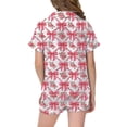 thumbnail image 3 of Satin Pajama Set for Girls Comfortable Two Piece Loungewear with Classic Button Down Design and Soft Short Sleeves, 3 of 3
