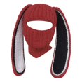thumbnail image 1 of Fgnfyis Rabbit Ear Hat Autumn and Winter Neck Knitted Hat Bomber Hats Red, 1 of 6