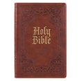 thumbnail image 2 of Bible Sainte KJV, Bible à Gros Caractères Fine, Bible en Faux Cuir Marron avec Index et Ruban, Édition Lettres Rouges, Version King James, 2 of 5