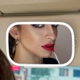 thumbnail image 4 of Car Sunshade Clip-on LED Makeup Mirror ABS Dimmable Cosmetic Mirrors USB Circle Light Low Power Consumption Automotive Accessory White, 4 of 9