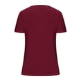 thumbnail image 5 of Jsaierl Womens Summer Basic V Neck Tops Trendy Vacation Short Sleeve Blouses Relaxed Fit Solid Color T-Shirts, 5 of 5