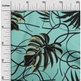 thumbnail image 2 of oneOone Cotton Poplin Turquoise Blue Fabric Abstract Tropical Leaf Sewing Craft Projects Fabric Prints By Yard 42 Inch Wide, 2 of 4