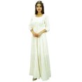 thumbnail image 2 of Bimba Robe Maxi d'Été en Coton à Manches 3/4 pour Femme, Taille à Cordon, 2 of 8