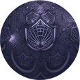 thumbnail image 1 of Ahgly Company Tapis Rond Lavable en Machine Intérieur Transitionnel Violet Pervenche Profond, 5 Pieds Rond, 1 of 7