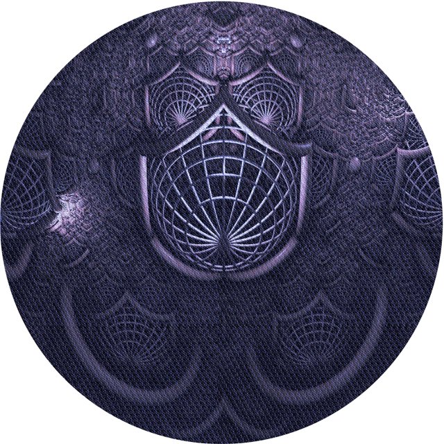 Ahgly Company Tapis Rond Lavable en Machine Intérieur Transitionnel Violet Pervenche Profond, 5 Pieds Rond