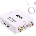thumbnail image 1 of RCA AV to HDMI Converter Adapter Mini Composite AV2HDMI CVBS Converter 1080P HDTV DVD, 1 of 6
