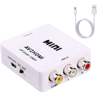 RCA AV to HDMI Converter Adapter Mini Composite AV2HDMI CVBS Converter 1080P HDTV DVD