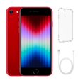 thumbnail image 1 of Refurbished Apple iPhone SE (3rd Gen) A2595 (Fully Unlocked) 64GB Red (Grade A) w/ Clear Phone Case, 1 of 4