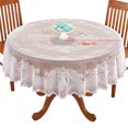 thumbnail image 3 of Pompotops Table Cloth Cover White Vintage Lace Tablecloth Home Party Xmas Decor Clearance, 3 of 3