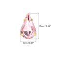 thumbnail image 2 of Unique Bargains 20Pack Teardrop Sew on Rhinestone - 13x8mm Glass Teardrop Crystal Rhinestones in Gold Prong Setting (Pink), 2 of 7