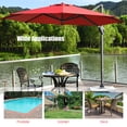 thumbnail image 4 of Costway Parasol Déporté de Patio 11 Pi Rotation Cantilever Aluminium Inclinaison Base Croisée Bordeaux, 4 of 10