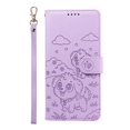 thumbnail image 4 of Compatible with iPhone 17 Pro Case Wrist Strap Leather Dog Embossed Pocket Card Slot Holders, 4 of 5