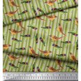thumbnail image 3 of Soimoi Cotton Cambric Fabric Stripe & Sparrow Bird Print Fabric by The Yard 56 Inch Wide, 3 of 3