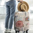 thumbnail image 4 of Travel Luggage Cover Suitcase Protector Fits 18-32 Inch Luggage Wheel Covers Patterned Travel Related Items Flower Luggage Protector Elastic Luggage Anti-scratch Suitcase Cover M, 4 of 5
