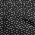 thumbnail image 1 of oneOone Rayon Black Fabric Retro Minimal Burger Sewing Material Print Fabric By The Yard 56 Inch Wide, 1 of 5