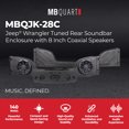 thumbnail image 2 of MB Quart Rear Overhead Soundbar For 07-18 Jeep Wrangler JK, Dual 8" Speakers, 2 of 9