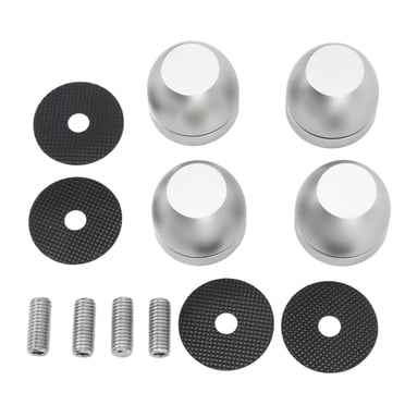 Pieds d'Isolation pour Haut-Parleurs, Coussinets d'Absorption des Chocs Audio Faciles à Installer Multifonctionnels pour Lecteurs CD DVD Or,Noir,Argent