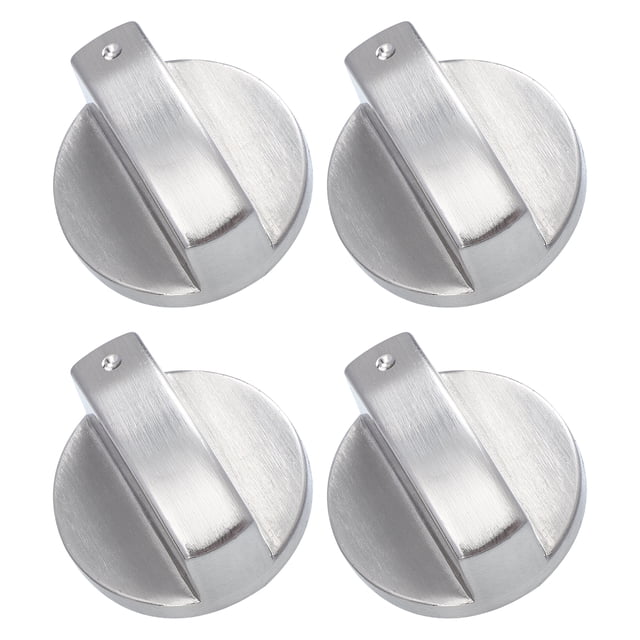 SHISUYAN 4pcs Replacement Stove Knobs Universal Electric Range Knob Metal Burner Control Knobs