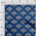thumbnail image 1 of oneOone Cotton Silk Fabric Animal Face Block Print Sewing Fabric BTY 42 Inch Wide, 1 of 4