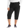thumbnail image 1 of Just My Size Womens French Terry Capris, 5X, Black, 1 of 1