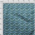 thumbnail image 3 of oneOone Velvet Teal Blue Fabric Abstracts Craft Projects Decor Fabric Printed By The Yard 58 Inch Wide, 3 of 5