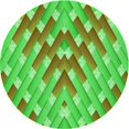 thumbnail image 1 of Ahgly Tapis Rond Lavable en Machine Intérieur Transitionnel Vert Néon, 4 Pieds Rond, 1 of 7