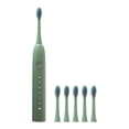 thumbnail image 1 of Rechargeable Electric Toothbrush with 6 Brush Heads & 6 Modes - IPX7 Waterproof Sonic Toothbrush for Adults Smart Timer USB Travel Case, 1 of 9