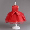thumbnail image 4 of Penkiiy Robe Sans Manches Brodée en Maille pour Filles, Robe de Princesse, Robe d'Été Rouge 2023, 4 of 9