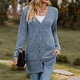 thumbnail image 4 of AherBiu Cardigan Sweaters for Women Lightweight 2024 Open Front Knit Sweater Trendy Button down Outerwear, 4 of 5