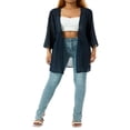 thumbnail image 1 of Kimono de Plage pour Femmes en Chiffon Transparent, Cardigan Ouvert Décontracté, 1 of 8