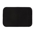 thumbnail image 1 of Cat Litter Pad Prevent Slip Waterproof Bottom Double Layer EVA Litter Trapping Mat for Kitten 45x30cm Black, 1 of 14