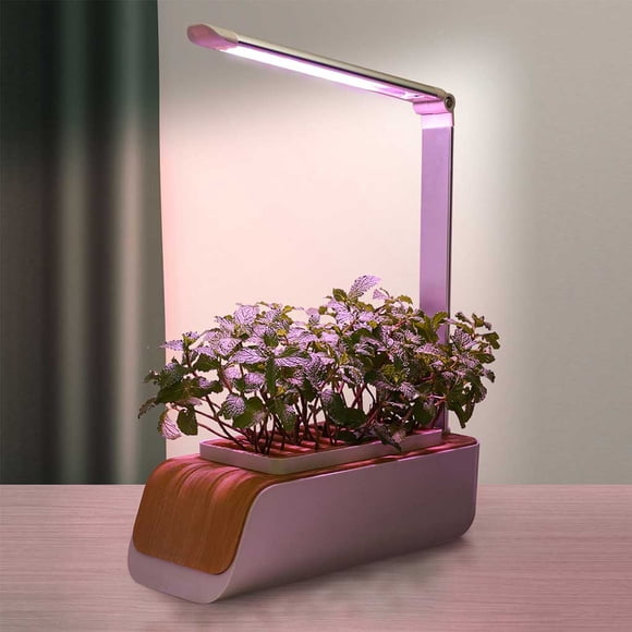 Langgg Smart Small Nursery Pots Hydroponics Soilless Planter Grow Lamp Adjustable Gardening Accessories Home Indoor Vegetable European standard White British standard