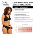 thumbnail image 4 of Carole Martin Comfort High Cut Full Coverage Womens Brief Hipster Panty Style 8002 Black Small, 4 of 4