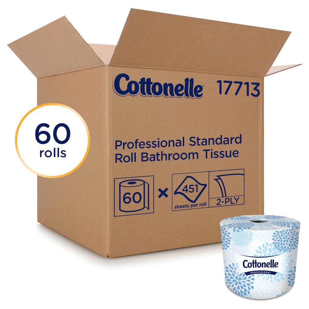 Cottonelle® Standard Toilet Paper, White, 2-Ply, 451 Sheets/Roll, 60 Rolls/Case